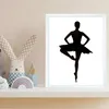 A framed picture of a ballerina on a shelf with other decorative items. Anteprima dell’immagine prodotto