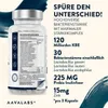 A product shot of a bottle of probiotics with marketing text overlay. Produktbild-Vorschau