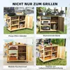 Outdoor-Kücheninsel, Grillwagen mit Schrank und Regalen, Produktbild-Vorschau 7