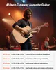 VEVOR Cutway Chitarra Acustica, 41 pollici, 6 corde, Anteprima dell’immagine prodotto 3