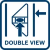 An instructional graphic showing a side view of a spirit level with arrows indicating its function. Produktbild-Vorschau