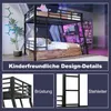 A bunk bed with a desk and drawers in a modern bedroom setting with neon lighting. Anteprima dell’immagine prodotto