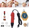 A collage of images showing an electric bottle capping machine and its components, along with a spring balancer. Podgląd zdjęcia produktu