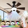 Ventilateur de plafond LED 52 cm avec éclairage E27 RGB et Voir les images du produit 1