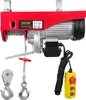 A red electric hoist with a silver motor and a yellow control pendant, shown against a white background. Náhľad obrázku produktu