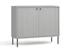 AX LIVING Kommode Grau Irelis 105 cm Schwarz Griffe Modern Produktbild-Vorschau 1