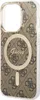 A close-up, studio shot of a phone case with a repeating logo pattern and a circular magnetic ring. Anteprima dell’immagine prodotto