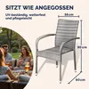 CASARIA® Set 4 Sedie da Giardino in Polyrattan Impilabili Anteprima dell’immagine prodotto 4