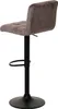 A single brown bar stool with a black base and adjustable height mechanism, shown from a side-rear angle against a white background. Podgląd zdjęcia produktu