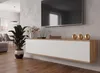 TV-Lowboard Fernsehschrank SIMPLY HÄNGEND Craft Eiche/Weiß Produktbild-Vorschau 2