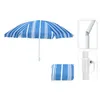Sonnenschirm rund 1,80m Blau gestreift Polyester knickbar UV Schutz Produktbild-Vorschau