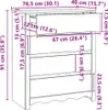 vidaXL Commode Drammen chêne 76,5 x 40 x 91 cm pin massif Voir les images du produit 8