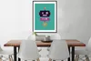 MuchoWow® Gerahmtes Poster Roboter - Rad - Lila - Grün - Produktbild-Vorschau 3