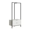 trendteam Kompaktgarderobe Jody Weiß Matt/Metall Schwarz Produktbild-Vorschau 2