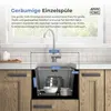 ANW HOME Unterbauspüle 37x45 cm Edelstahl Spüle 1 Becken 22 Produktbild-Vorschau 2