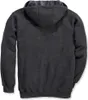 The back of a dark gray hooded sweatshirt. Produktbild-Vorschau