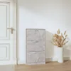 vidaXL Szafka na buty betonowa szara 59x17x108 cm materiał Podgląd zdjęcia produktu 11