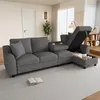 Merax L-Form Ecksofa 4 Sitzer, Chenille Sofa Mit Produktbild-Vorschau 6