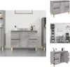 vidaXL Waschbeckenunterschrank Grau Sonoma 80x33x60 cm Produktbild-Vorschau 1