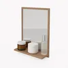 Lustro łazienkowe z półką 60x70 cm Kolor Sonoma Nowoczesne Podgląd zdjęcia produktu 4