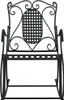 vidaXL Schaukelstuhl 84 cm Schwarz Stahl Produktbild-Vorschau 3