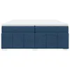 Boxspringbett mit Matratze Blau 200x200 cm Stoff Produktbild-Vorschau 4