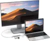 A laptop and external monitor connected via a USB-C hub. Voir les images du produit