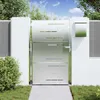 Cancello da giardino Argento 85 x 120 cm Acciaio Anteprima dell’immagine prodotto 3