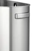 EKO Urban Halbrund Abfalleimer 80 L Matt Edelstahl mit praktischen Griffen Anteprima dell’immagine prodotto