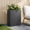 Garten-Pflanzgefäß Schwarz 40 x 20 x 40 cm Kaltgewalzter Produktbild-Vorschau 2