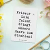 Mr. & Mrs. Panda Postkarte Spruch Friseur Talent - Weiß - Produktbild-Vorschau 2