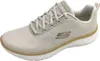 A single beige Skechers sneaker is shown from a side angle against a white background. Voir les images du produit