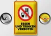 Blechschild Hinweis 20x30 cm Essen und Trinken Verboten Produktbild-Vorschau 3