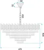 TOOLIGHT Hängelampe Mit Kristallen G063-Cp 50Cm 50Cm Black Produktbild-Vorschau 7