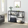 A console table with decorative items and storage boxes in a living room setting. Podgląd zdjęcia produktu