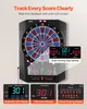 A digital dartboard with multiple LED displays showing scores and game information. Produktbild-Vorschau