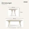 VENASI Ausziehbarer runder Esstisch ATO, 80-160 cm, Produktbild-Vorschau 7
