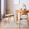 home24 Esszimmerstuhl - 2er-Set - Eiche Massiv / Webstoff Produktbild-Vorschau 2