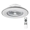 A flush mount ceiling fan with an integrated LED light and a remote control. Náhled obrázku produktu