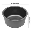 Runde Küchenspüle Einschalen Schwarz Spüle Edelstahl Produktbild-Vorschau 11