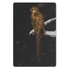 MuchoWow® Mauspad Mousepad Papagei - Vogel - Gold 18x27 cm Produktbild-Vorschau 1