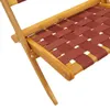 vidaXL Chaises de jardin 2 pcs. Pliable Rouge Bois massif Voir les images du produit 9