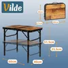Vilde | Stolik campingowy z regulacją wysokości - 60x40 cm Podgląd zdjęcia produktu 4