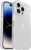A clear, studio shot of an iPhone 14 Pro in a transparent OtterBox React case. Produktbild-Vorschau