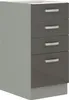 Grey Bianca Küchenunterschrank, Grau Hochglanz, 40 cm x 82 Produktbild-Vorschau 1