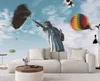 FOTOTAPETE Abstrakt Tornado über Freiheitsstatue 450x315 cm Produktbild-Vorschau 2