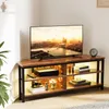 Dripex TV Eckschrank Lowboard mit LED-Beleuchtung, TV Produktbild-Vorschau 1
