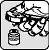 A hand is shown dispensing a liquid from a dropper into a small bottle. Produktbild-Vorschau