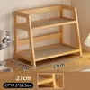 Küchen Organizer, 2 Tiers Bambus Rattan Geflecht, Produktbild-Vorschau 2