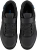 A top-down view of a pair of black Shimano MTB cycling shoes. Produktbild-Vorschau